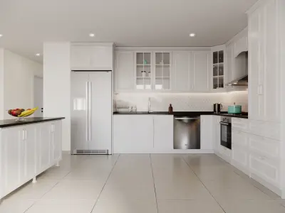 Modern Kitchen Low-poly 3D model