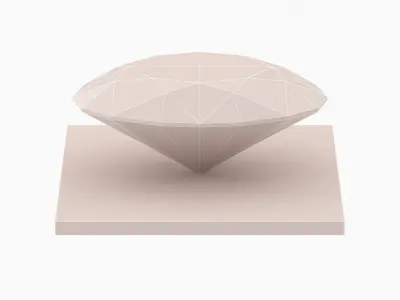 Oval Cut Diamond - 3D Printable 3D model