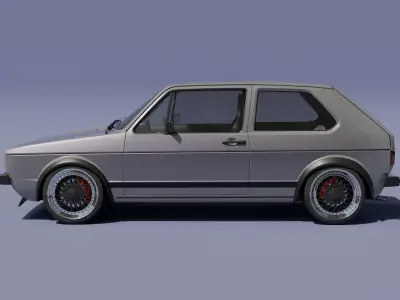 1976 Volkswagen Golf I GTI mk1 3D model