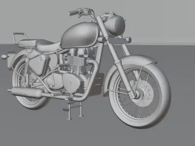Royal enfield bullet Low-poly 3D model