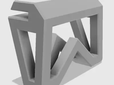 Elevate 270 Modular Screen Riser Legs 3D print model