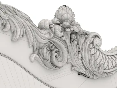 Bed Ornament Frame 5 - For CNC and Interior 3D model