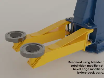 Garage 2 post lift model 3D model