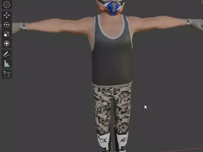 Motocross Rider 3D model