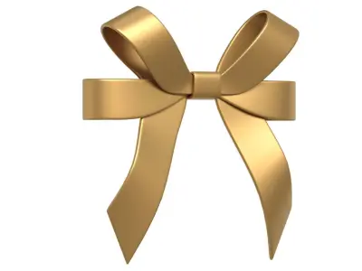 Christmas Bow Ribbon 59 Low-poly 3D model