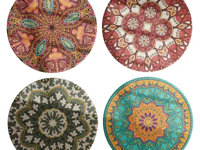 round carpet 22 3D model