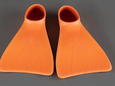 Swim Fins PBR 3D model
