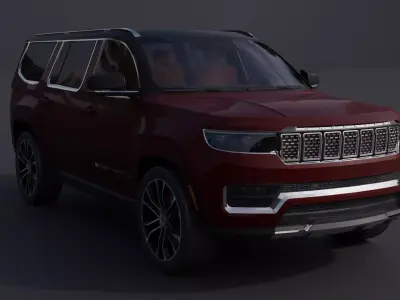 Jeep Grand Wagoneer Low-poly 3D model