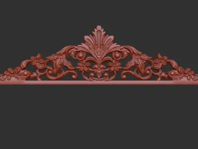 Luxury Bed Headboard for CNC Carving 3D print model