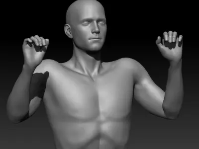 Pull Up Man 3D Print Split Model 3D print model