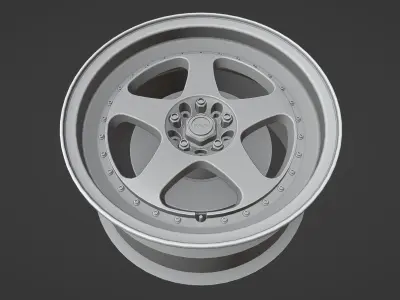 Rays Nismo LMGT2 - 3 Piece Wheels - Game Ready Low-poly 3D model