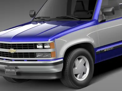 Chevrolet Silverado CrewCab 1988-1999 3D model