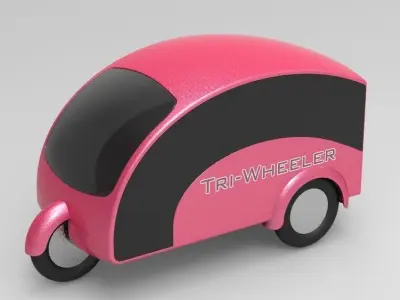 Tri-Wheeler tricycle 3D model