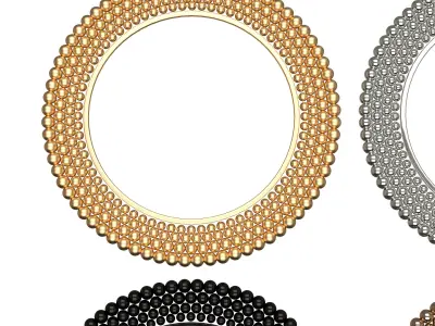 Round Mirror 03 Low-poly 3D model