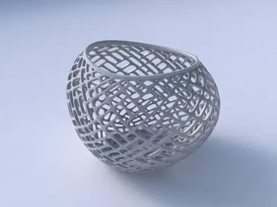 Bowl compressed 2 with lattice tiles 3D print model