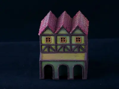 Medieval House 62 3D print model 3D model