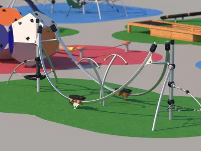 Modern playground 2 3D model