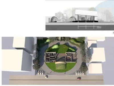 Public Centre Low-poly 3D model