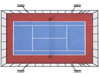 Tennis Court 3D model