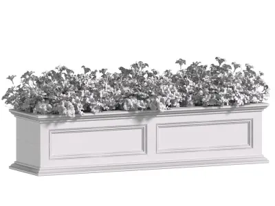 Window and Balcony Flower Box Pot 3D model