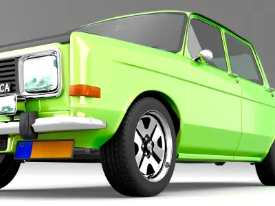 Simca 1000 Rallye 2 1976-1978 Low-poly 3D model
