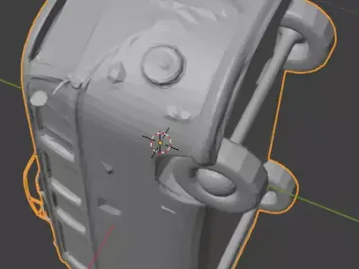 3D model of a 1950 Volkswagen Camper Van with open roof 3D print model