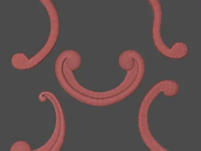 Scroll 01 Low-poly 3D model