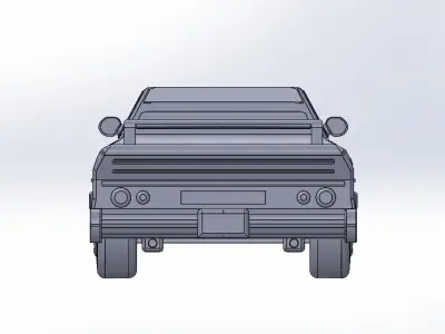 Custom 2000s model car 3D print model