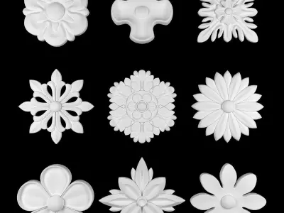 Ornament Element Pack 08 3D model