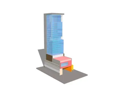 Highrise Building 01 3D model
