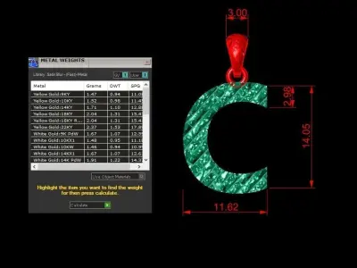 A Letter Alphabet Tiles Texture Pendant 3D Print Model 3D print model buy
