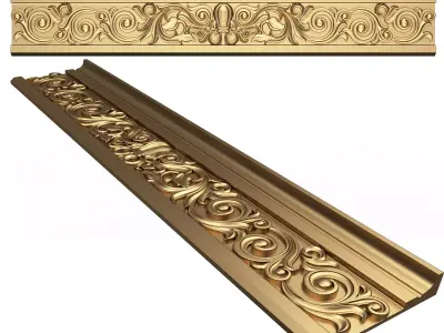 Cornice Decoration Molding 010 Low-poly 3D model