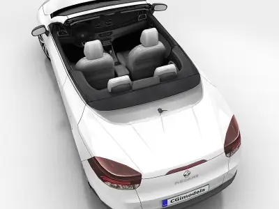 Renault Megane Coupe Cabriolet with interior Low-poly 3D model