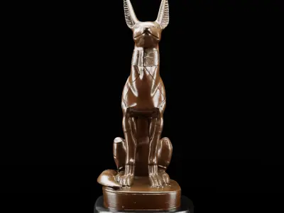 Anubis Statue Decor 3D model