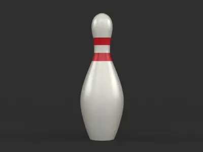 Bowling Ball and Pins 3D model