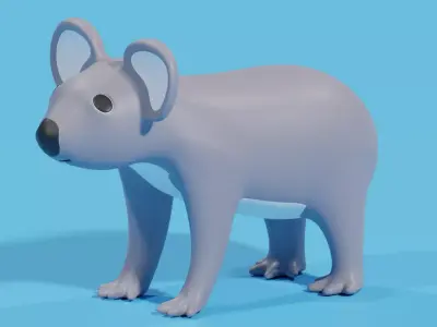 Cartoon Cute Koala 3D model