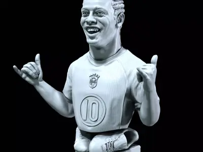Ronaldinho 3D bust for printing 3D print model