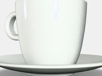 FARGKLAR Cup with saucer 2 Low-poly 3D model