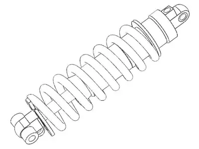 Manitou Rear Shock Swinger 6 Way 215 mm 3D model