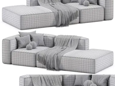 Szezlong modulowy Lennon 3D model