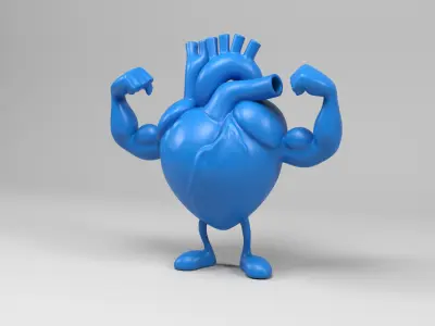 Strong heart 3D print model