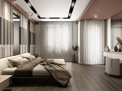 Interior Scene BedRoom Vray 3D model