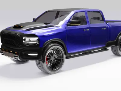 Generic Pick Up  Low-poly 3D model