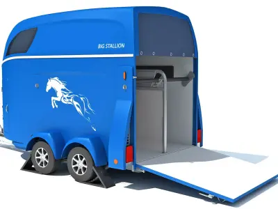 Horse Transport Trailer 3D model