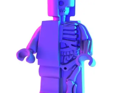 Dissected Brick Minifig Anatomic LEGO toy 3D print model