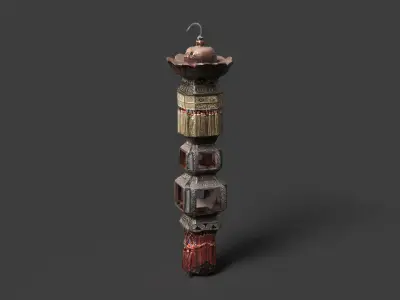 Chinese royal palace lantern   Low-poly 3D model purchase