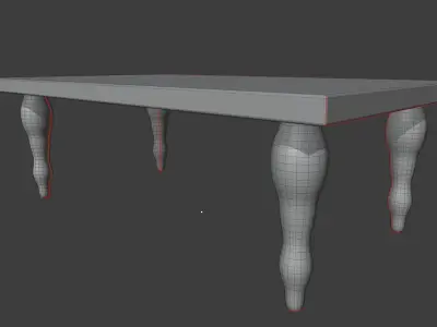 Antique Table Low-poly 3D model