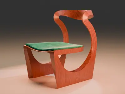 Woodys High Quality Chairs Colletion PBR 005 3D model