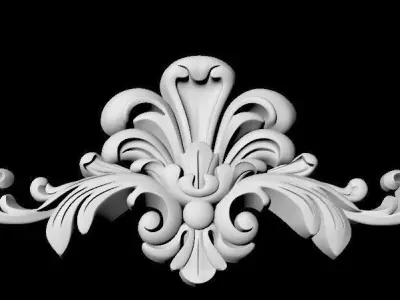 Central decor ornament for furniture 3D model 653