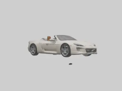 Convertible Sports Car model Low-poly 3D model